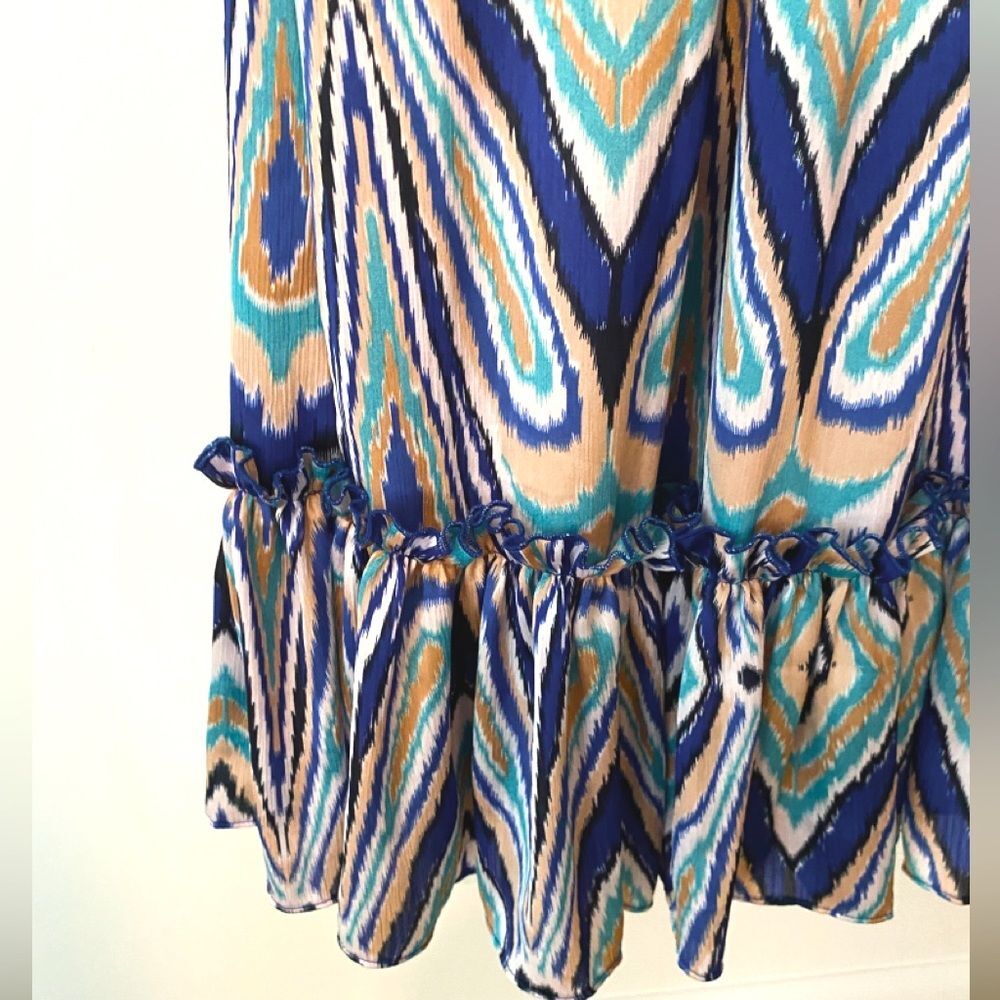 Trina Turk Blue and Purple Patterned Mini Dress - Picture 3 of 9